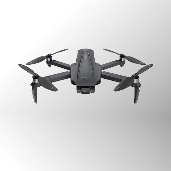 Black Zero X Pro drone on a light grey background